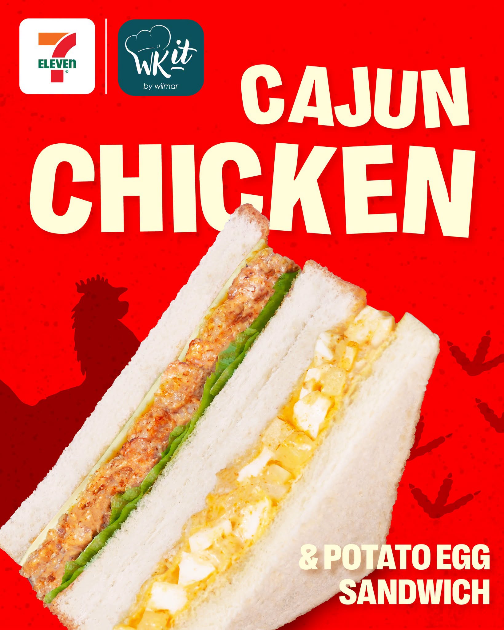 Tender chicken, creamy potato and egg with Cajun seasoning